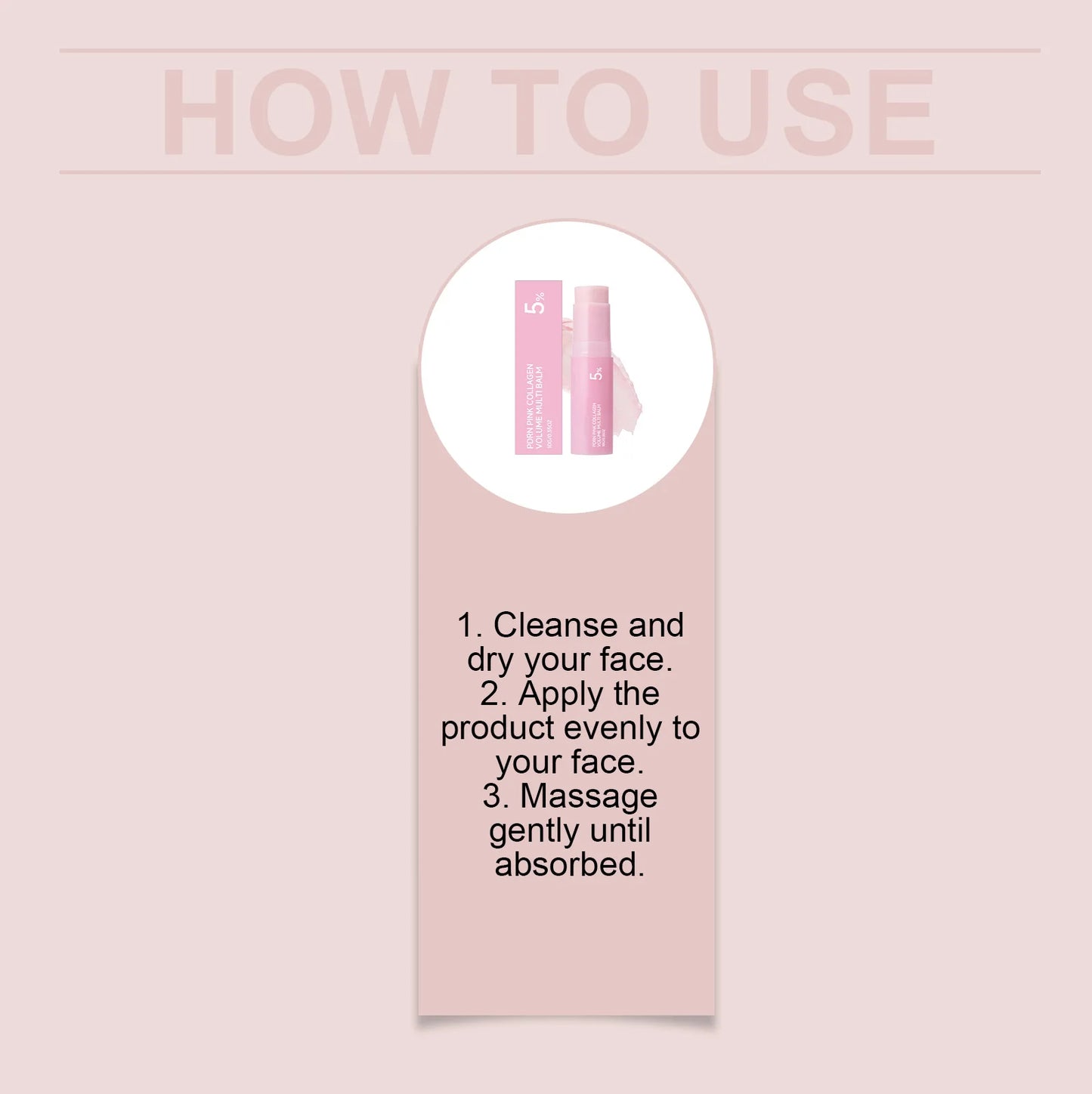 PDRN Balm Stick Pink Collagen Volume Multi Balm Hydrating Face Moisturizer Dewy Glow Skin Care Korean Travel Beauty Stick