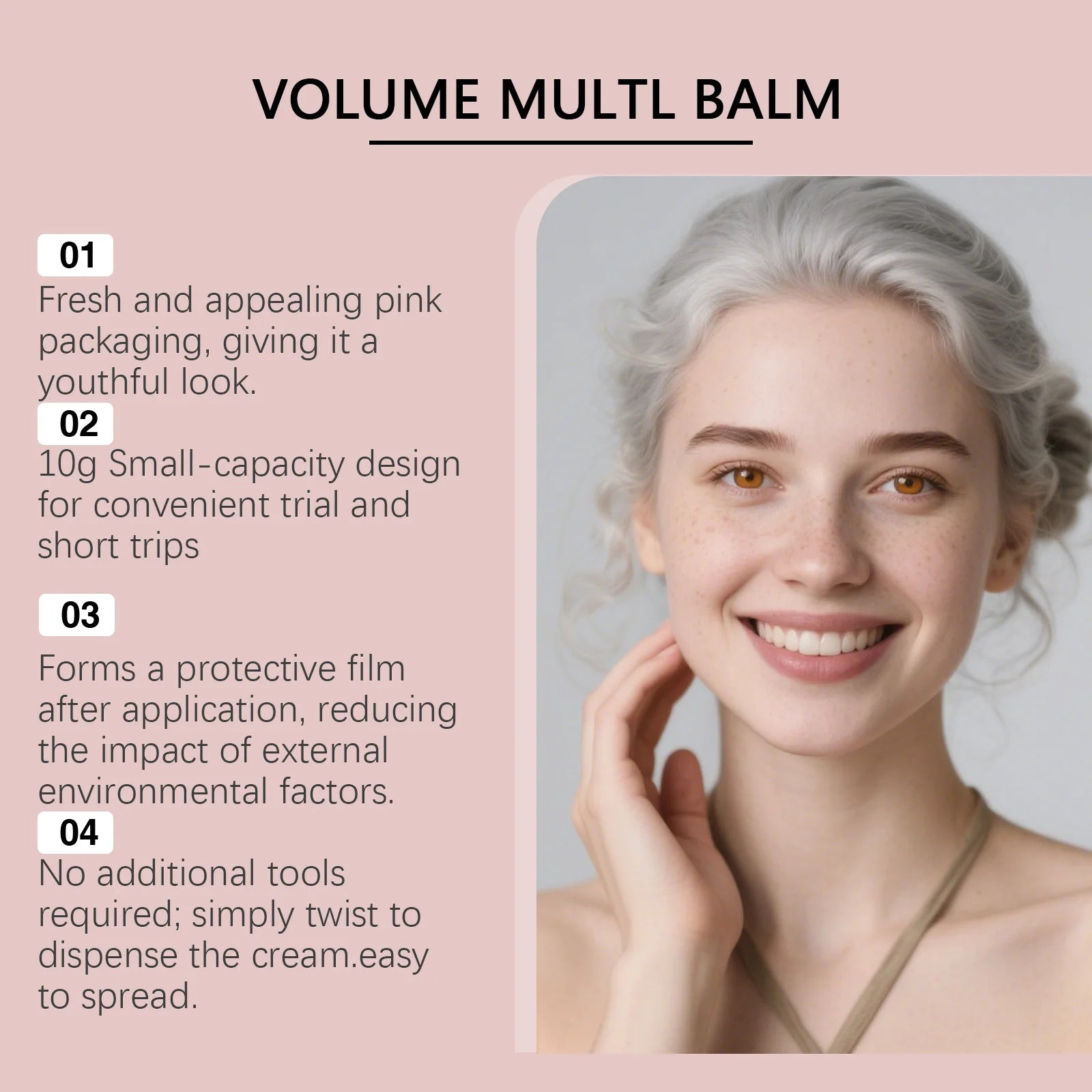 PDRN Balm Stick Pink Collagen Volume Multi Balm Hydrating Face Moisturizer Dewy Glow Skin Care Korean Travel Beauty Stick