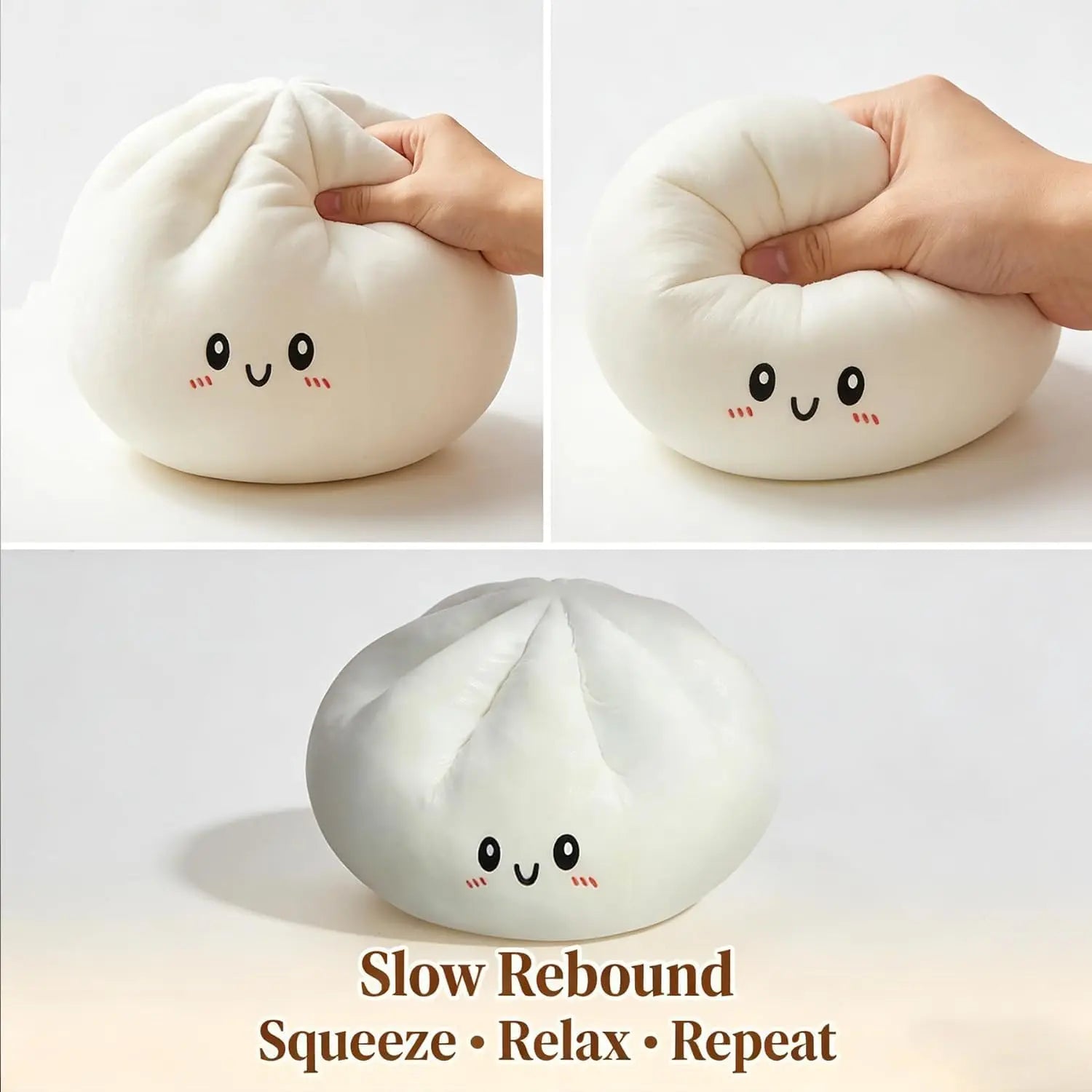 Giant Glitter Dumpling, Giant Dumpling Squishy, Mega Rainbow Dumplings, Cute Anxiety Relief Fidget Toy, with Steamer Box,Soft Squeeze Decompression Dough for Adults